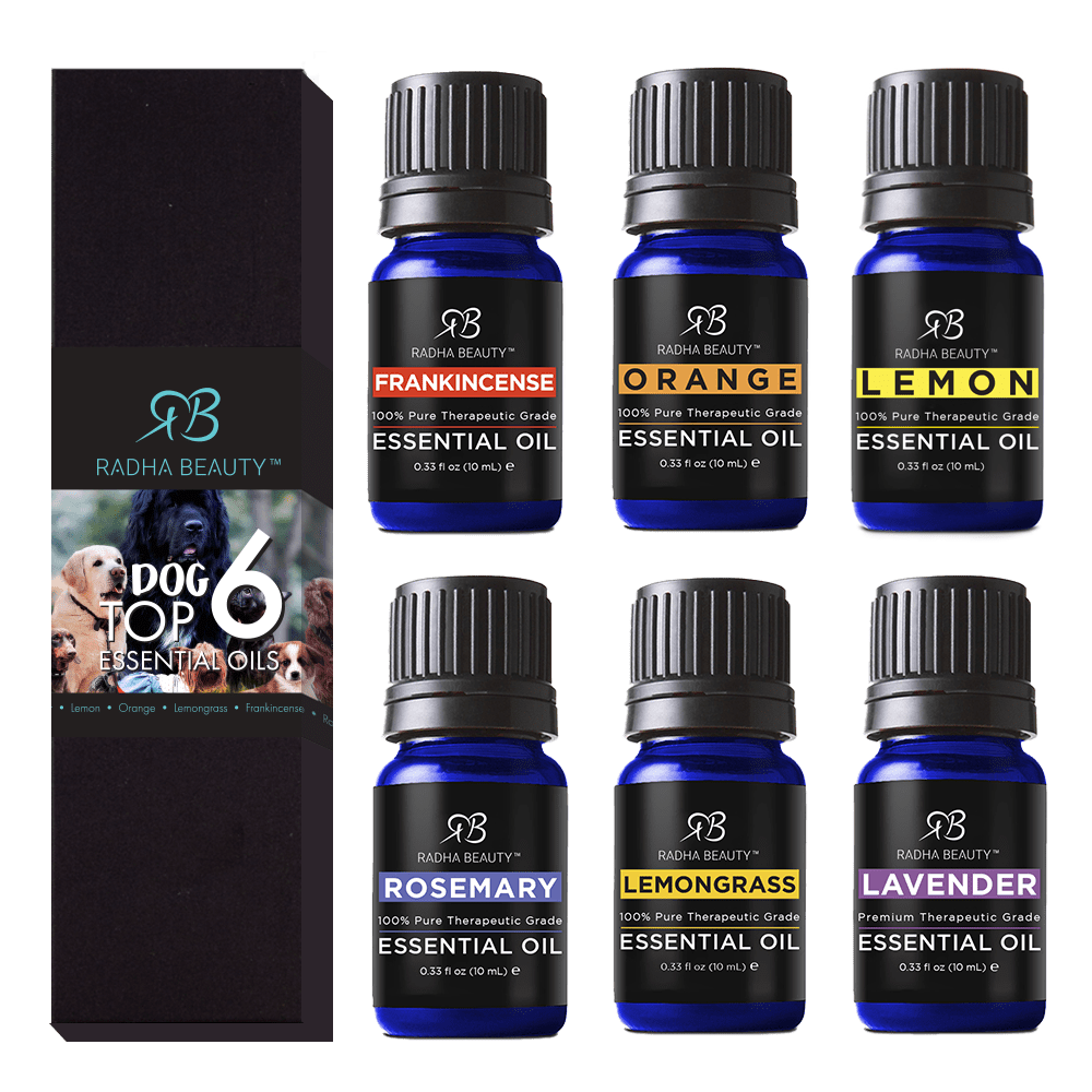 Dog Aromatherapy Top 6 Essential Oil Set - Radha Beauty